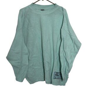 Vintage 80s GUESS Georges Marciano Mint Waffle Weave Oversized Sweater Size M